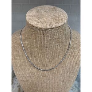 .925 Oxidized Sterling Silver Rounded Box Chain